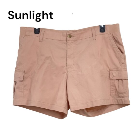 Lee Womens 18M Regular Fit Mid-Rise Cargo Shorts Comfy Waistsband - Picture 1 of 13